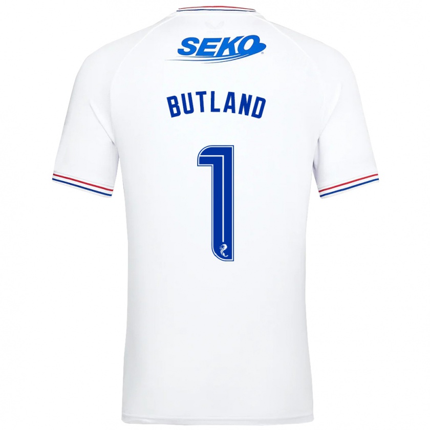 Kandiny Herren Jack Butland #1 Weiß Auswärtstrikot Trikot 2023/24 T-Shirt