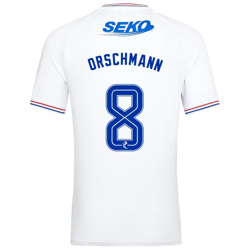 Kandiny Herren Dina Orschmann #8 Weiß Auswärtstrikot Trikot 2023/24 T-Shirt