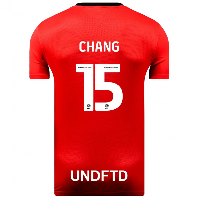 Kandiny Herren Alfie Chang #15 Rot Auswärtstrikot Trikot 2023/24 T-Shirt
