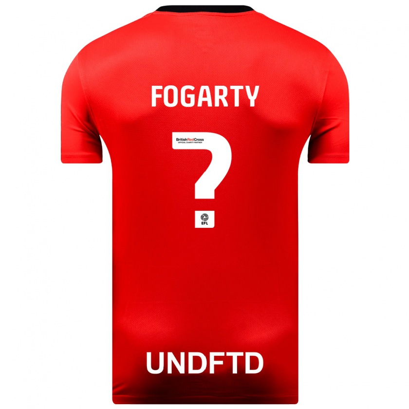 Kandiny Herren Tom Fogarty #0 Rot Auswärtstrikot Trikot 2023/24 T-Shirt