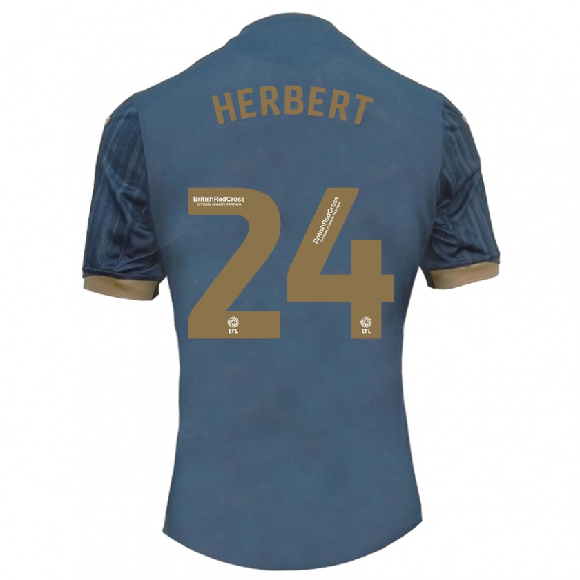 Kandiny Herren Chelsea Herbert #24 Dunkles Blaugrün Auswärtstrikot Trikot 2023/24 T-Shirt