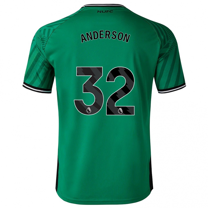Kandiny Herren Elliot Anderson #32 Grün Auswärtstrikot Trikot 2023/24 T-Shirt