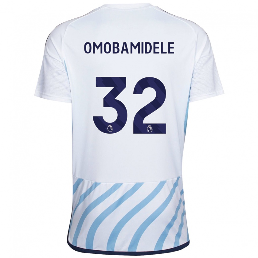 Kandiny Herren Andrew Omobamidele #32 Weiß Blau Auswärtstrikot Trikot 2023/24 T-Shirt