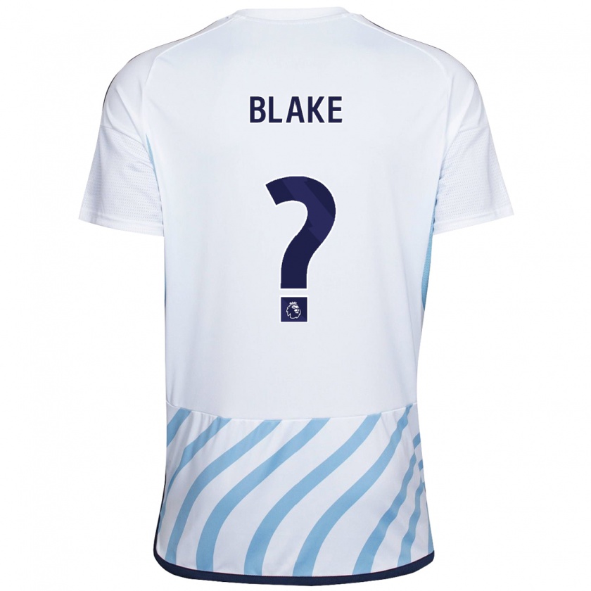Kandiny Herren Zyan Blake #0 Weiß Blau Auswärtstrikot Trikot 2023/24 T-Shirt