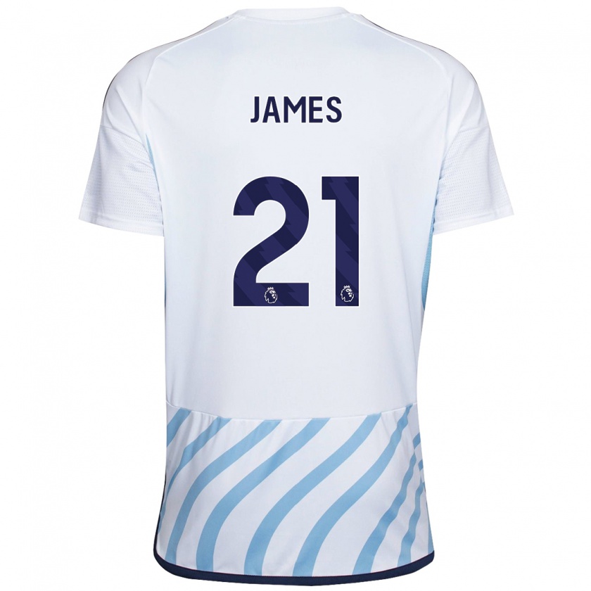 Kandiny Herren Hayley James #21 Weiß Blau Auswärtstrikot Trikot 2023/24 T-Shirt