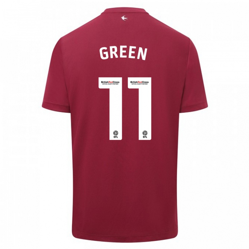 Kandiny Herren Danielle Green #11 Rot Auswärtstrikot Trikot 2023/24 T-Shirt