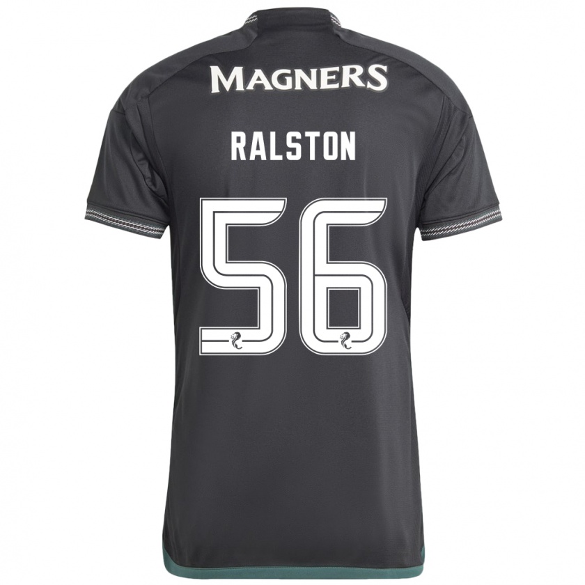 Kandiny Herren Anthony Ralston #56 Schwarz Auswärtstrikot Trikot 2023/24 T-Shirt