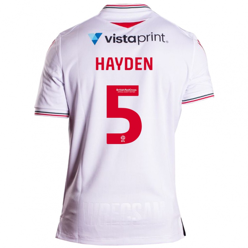 Kandiny Herren Aaron Hayden #5 Weiß Auswärtstrikot Trikot 2023/24 T-Shirt