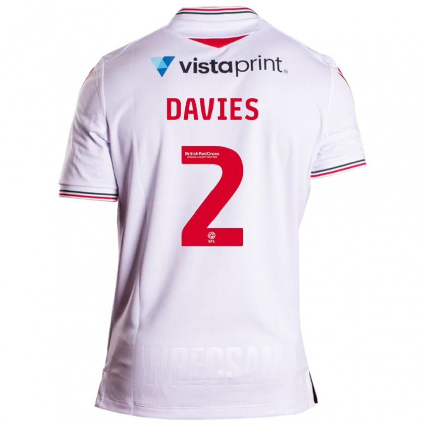 Kandiny Herren Phoebe Davies #2 Weiß Auswärtstrikot Trikot 2023/24 T-Shirt