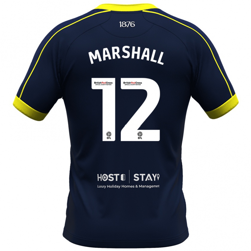 Kandiny Herren Eve Marshall #12 Marine Auswärtstrikot Trikot 2023/24 T-Shirt