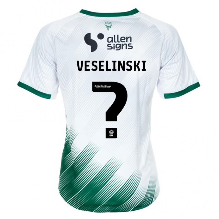 Kandiny Herren Aleksandar Veselinski #0 Weiß Auswärtstrikot Trikot 2023/24 T-Shirt