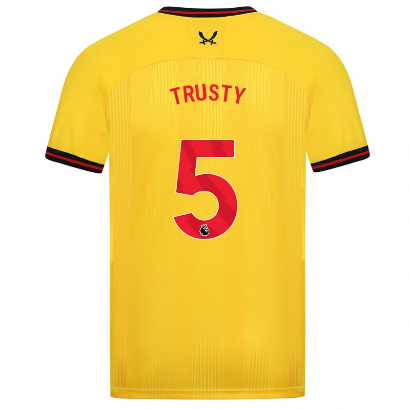 Kandiny Herren Auston Trusty #5 Gelb Auswärtstrikot Trikot 2023/24 T-Shirt