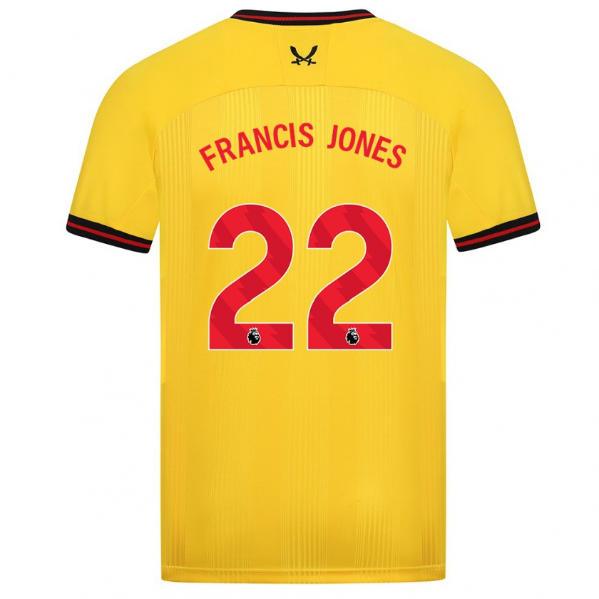 Kandiny Herren Maria Francis-Jones #22 Gelb Auswärtstrikot Trikot 2023/24 T-Shirt