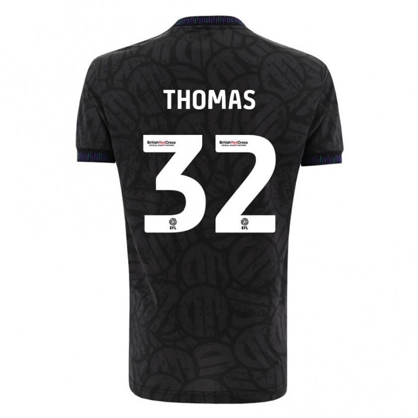 Kandiny Herren Lewis Thomas #32 Schwarz Auswärtstrikot Trikot 2023/24 T-Shirt