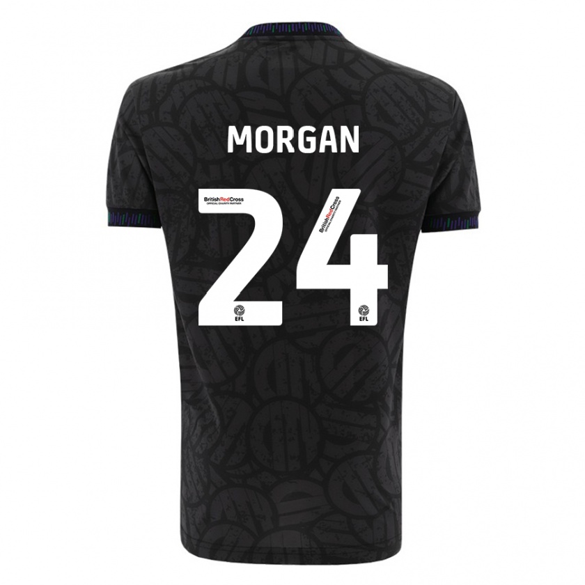 Kandiny Herren Ffion Morgan #24 Schwarz Auswärtstrikot Trikot 2023/24 T-Shirt