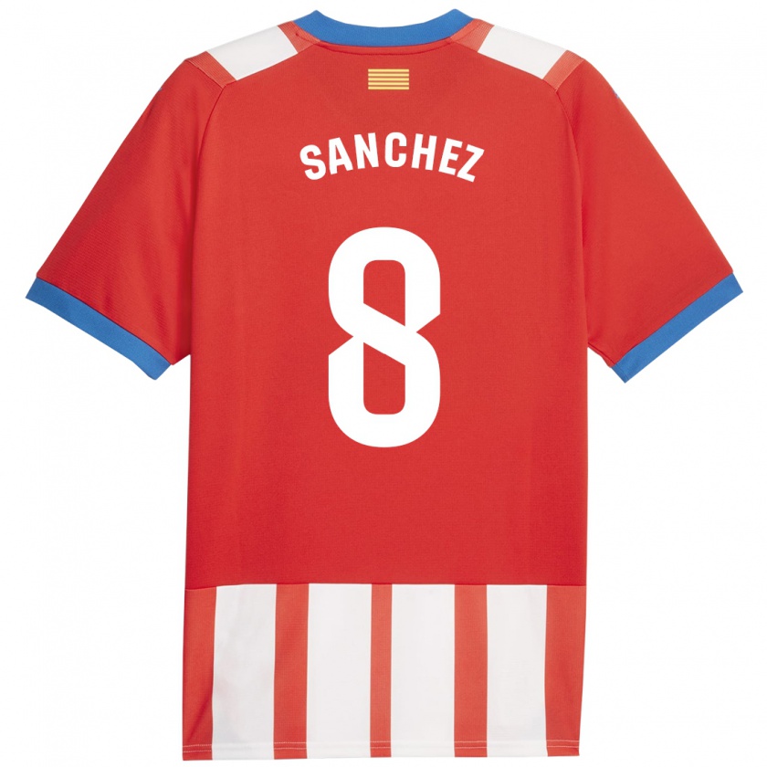Kandiny Damen Miguel Ángel Sánchez #8 Rot-Weiss Heimtrikot Trikot 2023/24 T-Shirt