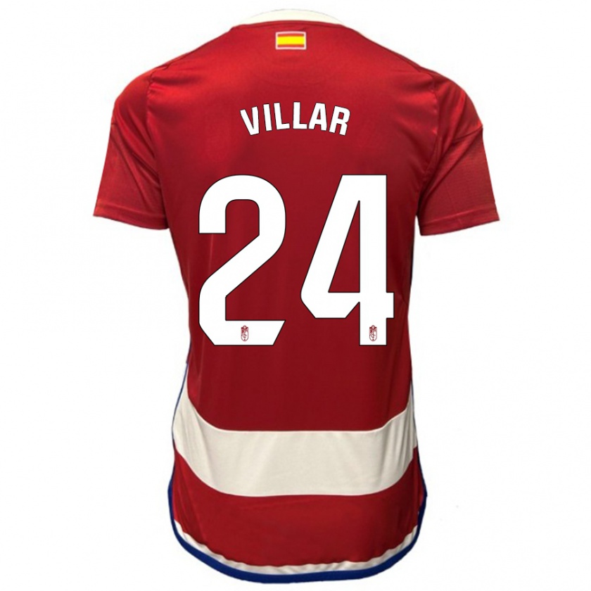 Kandiny Damen Gonzalo Villar #24 Rot Heimtrikot Trikot 2023/24 T-Shirt