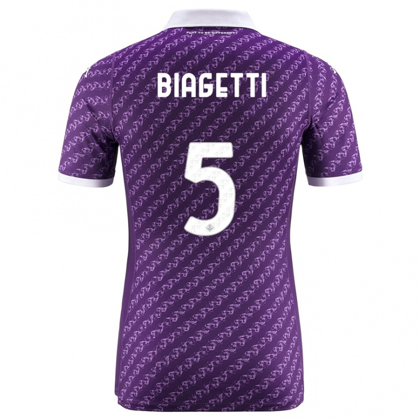 Kandiny Damen Christian Biagetti #5 Violett Heimtrikot Trikot 2023/24 T-Shirt