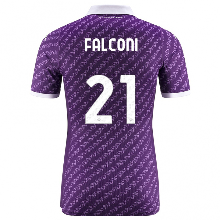 Kandiny Damen Niccolò Falconi #21 Violett Heimtrikot Trikot 2023/24 T-Shirt