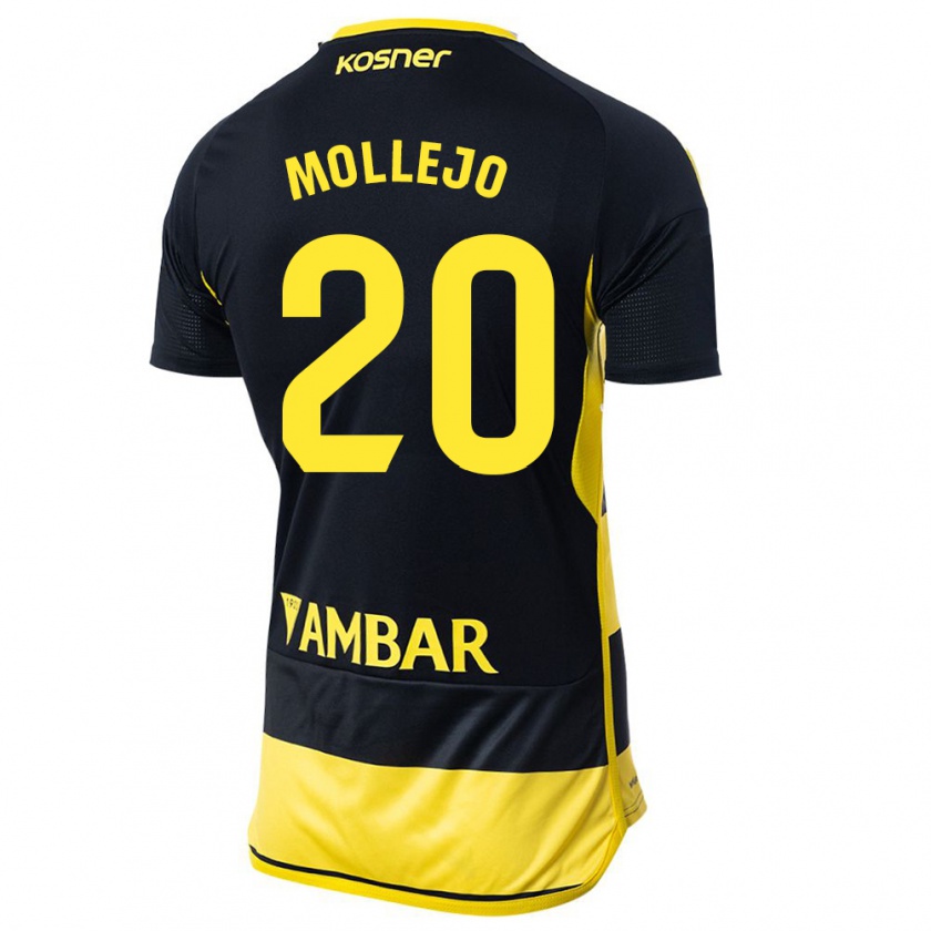 Kandiny Damen Víctor Mollejo #20 Schwarz Gelb Auswärtstrikot Trikot 2023/24 T-Shirt