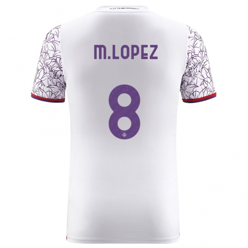 Kandiny Damen Maxime López #8 Weiß Auswärtstrikot Trikot 2023/24 T-Shirt