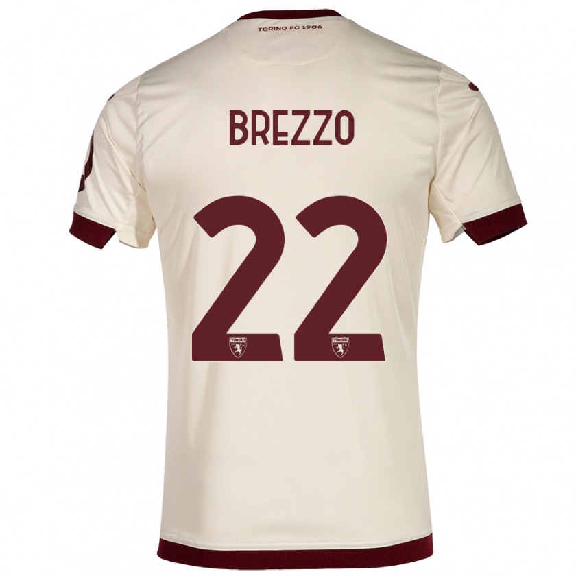 Kandiny Damen Matteo Brezzo #22 Sekt Auswärtstrikot Trikot 2023/24 T-Shirt