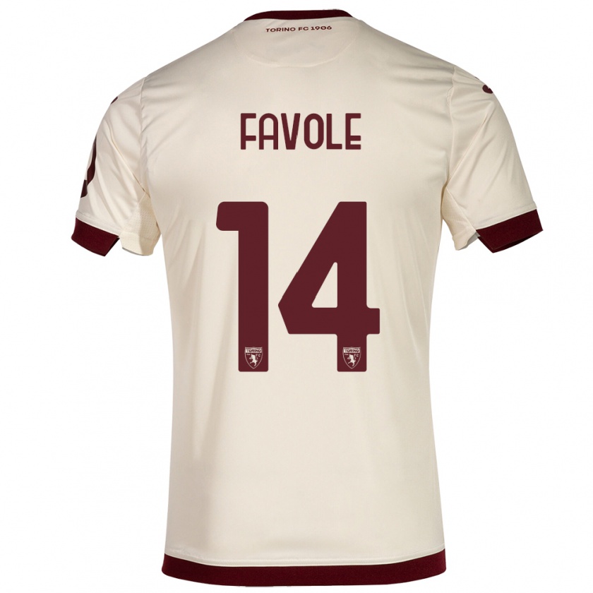 Kandiny Damen Annalisa Favole #14 Sekt Auswärtstrikot Trikot 2023/24 T-Shirt