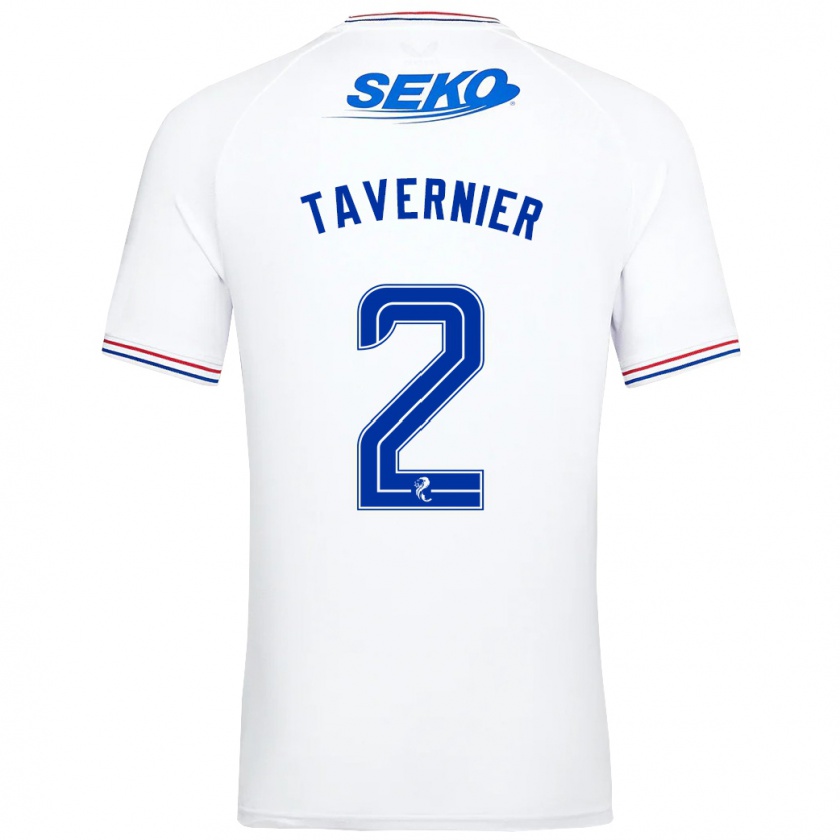 Kandiny Damen James Tavernier #2 Weiß Auswärtstrikot Trikot 2023/24 T-Shirt