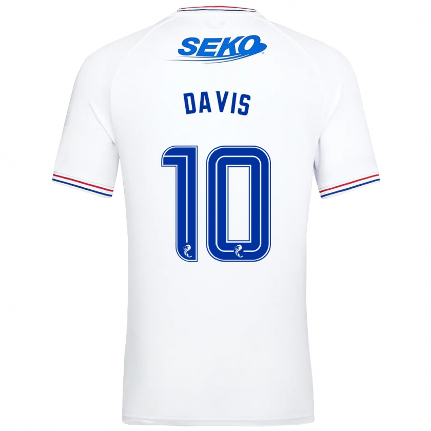 Kandiny Damen Steven Davis #10 Weiß Auswärtstrikot Trikot 2023/24 T-Shirt