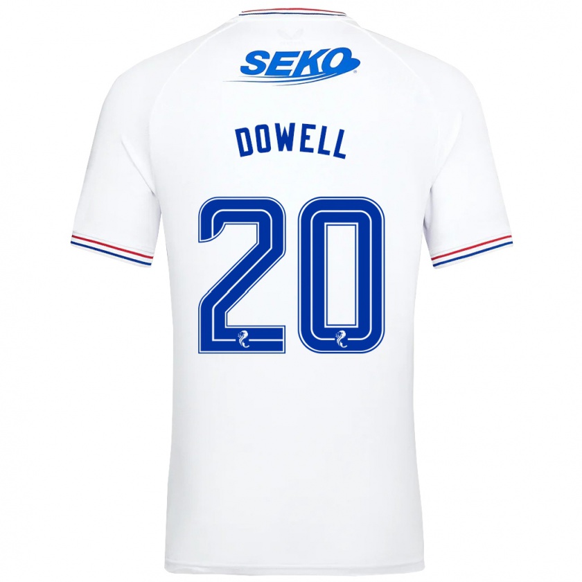 Kandiny Damen Kieran Dowell #20 Weiß Auswärtstrikot Trikot 2023/24 T-Shirt