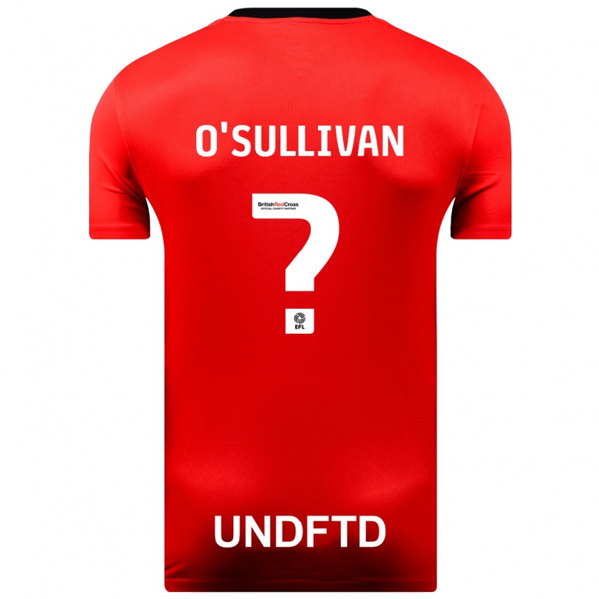 Kandiny Damen William O'sullivan #0 Rot Auswärtstrikot Trikot 2023/24 T-Shirt