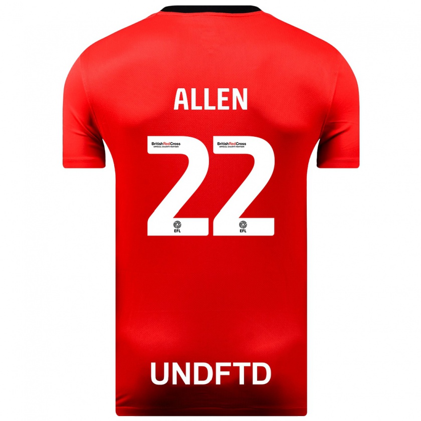 Kandiny Damen Remi Allen #22 Rot Auswärtstrikot Trikot 2023/24 T-Shirt