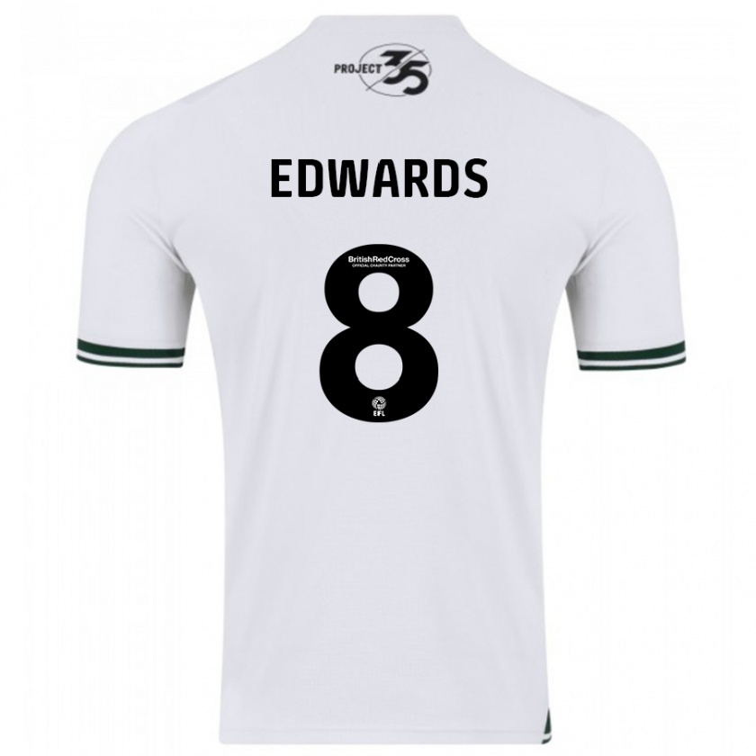 Kandiny Damen Joe Edwards #8 Weiß Auswärtstrikot Trikot 2023/24 T-Shirt