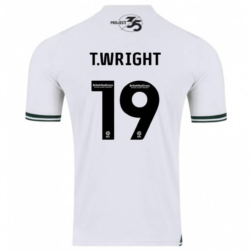 Kandiny Damen Tyreik Wright #19 Weiß Auswärtstrikot Trikot 2023/24 T-Shirt