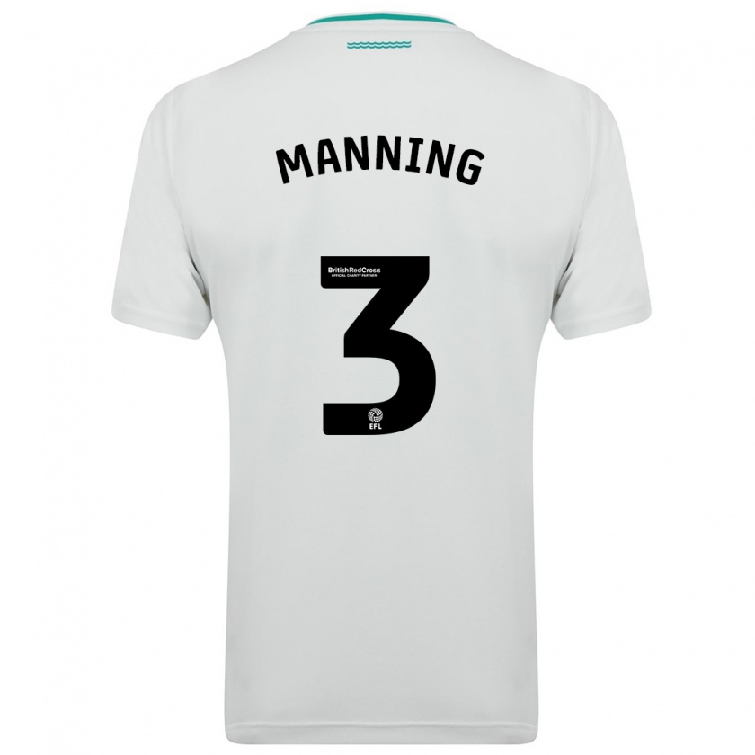 Kandiny Damen Ryan Manning #3 Weiß Auswärtstrikot Trikot 2023/24 T-Shirt