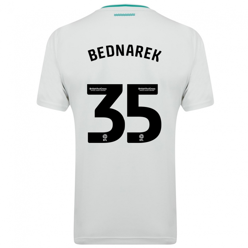 Kandiny Damen Jan Bednarek #35 Weiß Auswärtstrikot Trikot 2023/24 T-Shirt