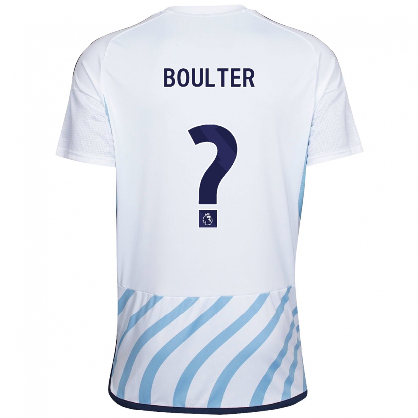 Kandiny Damen Evan Boulter #0 Weiß Blau Auswärtstrikot Trikot 2023/24 T-Shirt