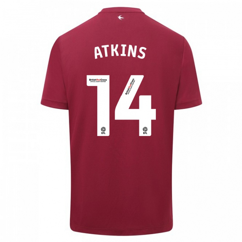 Kandiny Damen Zoe Atkins #14 Rot Auswärtstrikot Trikot 2023/24 T-Shirt
