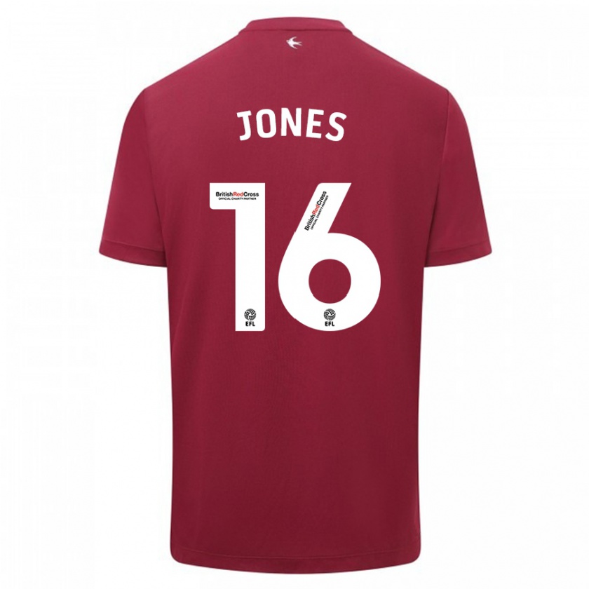 Kandiny Damen Ellie Jones #16 Rot Auswärtstrikot Trikot 2023/24 T-Shirt