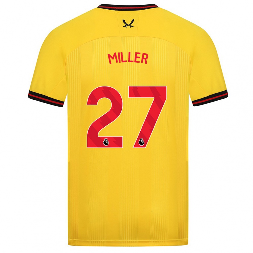 Kandiny Damen Lara Miller #27 Gelb Auswärtstrikot Trikot 2023/24 T-Shirt