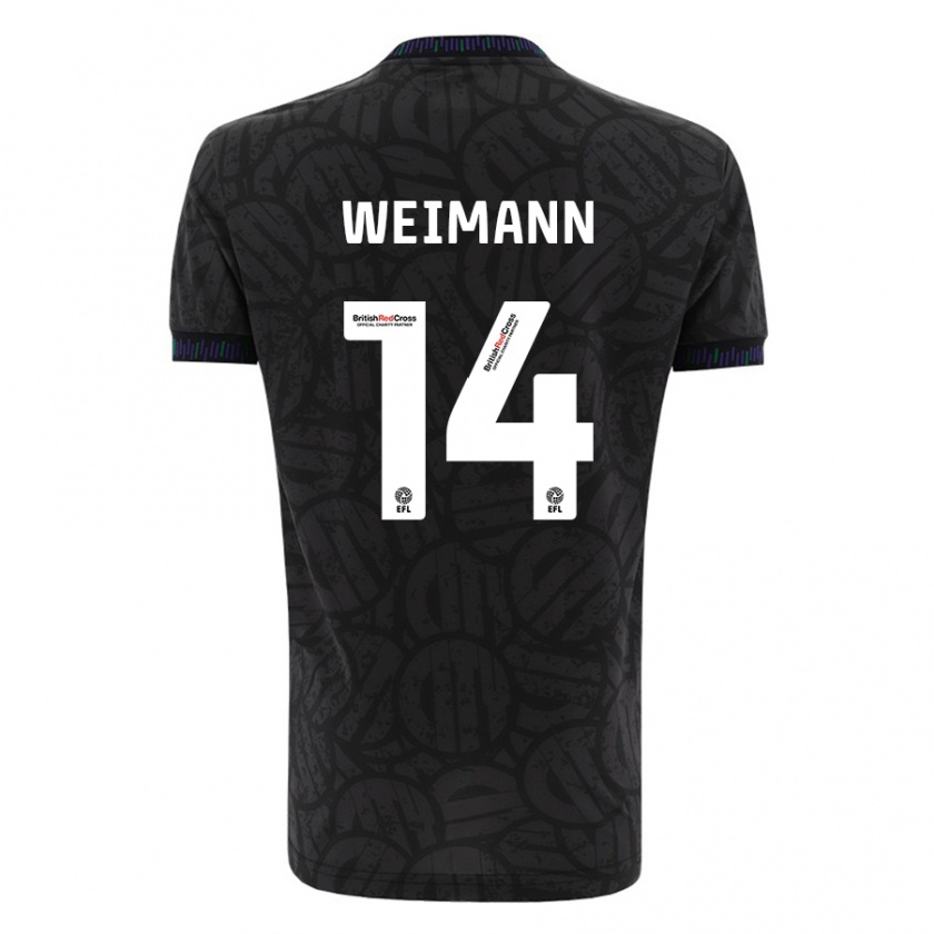Kandiny Damen Andreas Weimann #14 Schwarz Auswärtstrikot Trikot 2023/24 T-Shirt