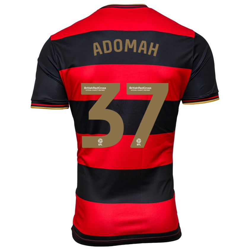 Kandiny Damen Albert Adomah #37 Schwarz Rot Auswärtstrikot Trikot 2023/24 T-Shirt
