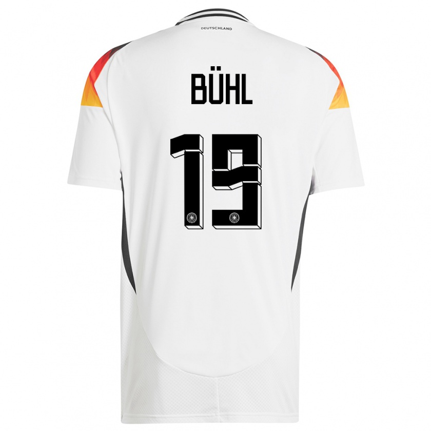 Kandiny Kinder Deutschland Klara Buhl #19 Weiß Heimtrikot Trikot 24-26 T-Shirt