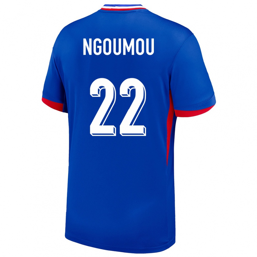Kandiny Kinder Frankreich Nathan Ngoumou #22 Blau Heimtrikot Trikot 24-26 T-Shirt
