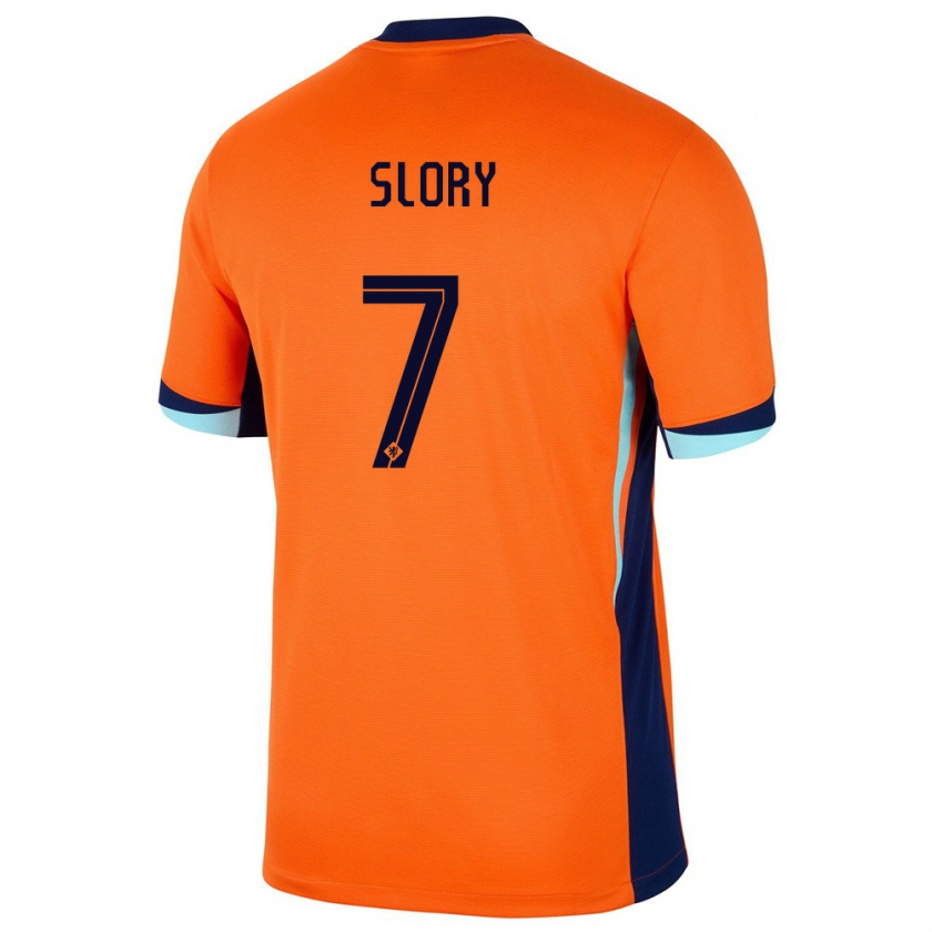 Kandiny Kinder Niederlande Jaden Slory #7 Orange Heimtrikot Trikot 24-26 T-Shirt