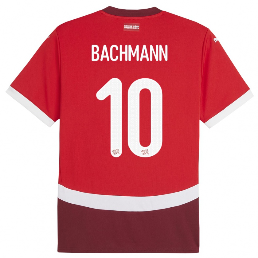 Kandiny Kinder Schweiz Ramona Bachmann #10 Rot Heimtrikot Trikot 24-26 T-Shirt