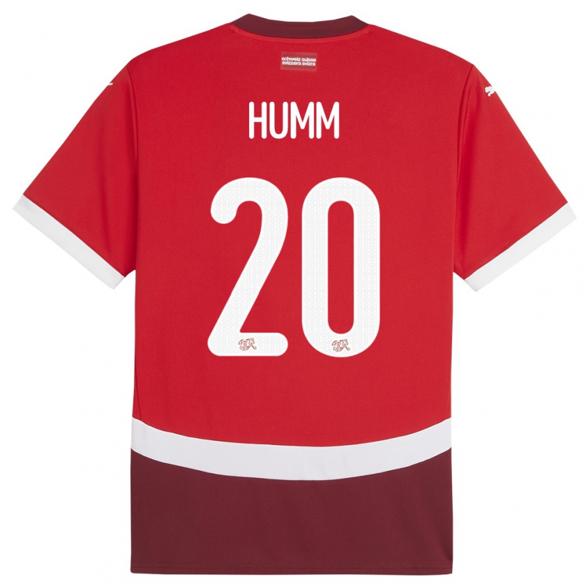 Kandiny Kinder Schweiz Fabienne Humm #20 Rot Heimtrikot Trikot 24-26 T-Shirt