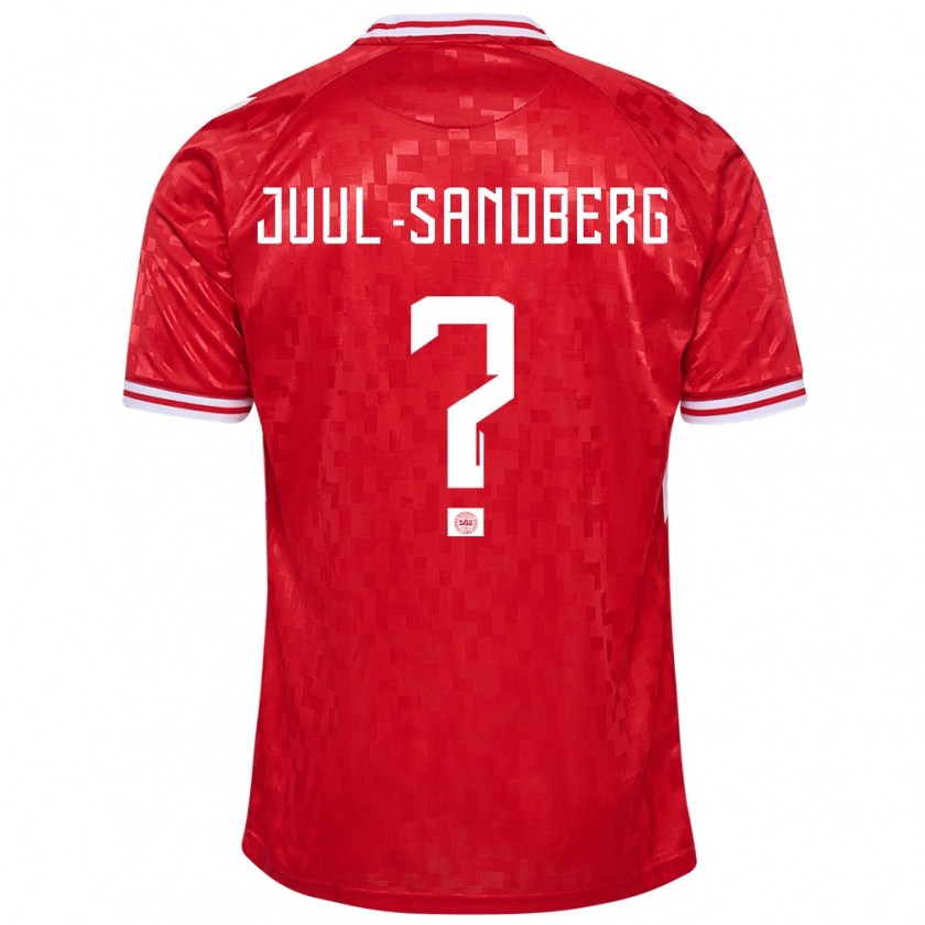 Kandiny Kinder Dänemark Nikolaj Juul-Sandberg #0 Rot Heimtrikot Trikot 24-26 T-Shirt