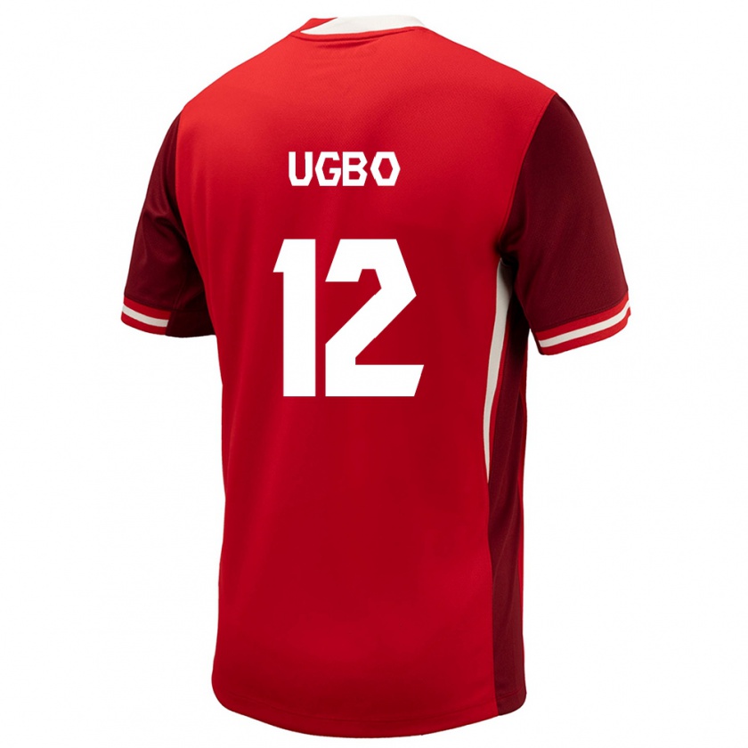 Kandiny Kinder Kanada Iké Ugbo #12 Rot Heimtrikot Trikot 24-26 T-Shirt