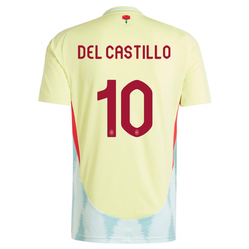 Kandiny Kinder Spanien Athenea Del Castillo #10 Gelb Auswärtstrikot Trikot 24-26 T-Shirt